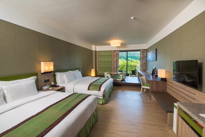 容大饭店福隆精致和洋客房。(福容饭店提供)