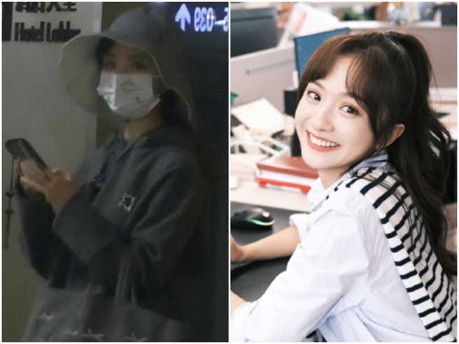 厉嘉琪被指有点像万茜老公身旁的神秘女。（图／微博@推理君江小宴、厉嘉琪）