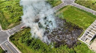 天乾物燥引發野火？麻豆雜草火警 面積廣達1000平方公尺