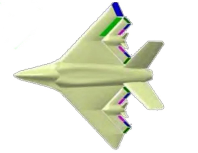 中国第6代变形战机示意图。（中国空气动力研究与发展中心）