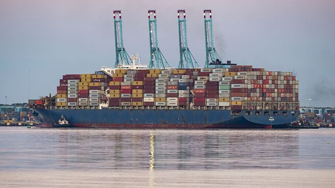 SCFI報價連漲12周，歐洲線、地中海線、美東線運價周漲幅皆逾1成。圖／美聯社