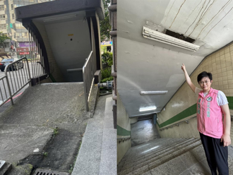 中市地下道暗藏「天國之階」 7旬嬤驚險踩空險上天堂