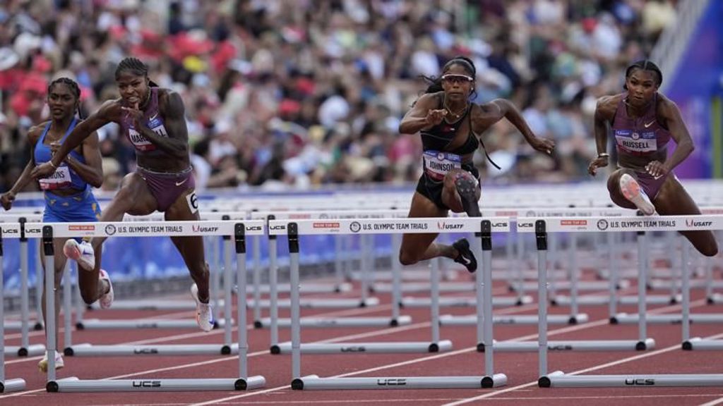 美國女子跨欄比賽。（美聯社資料照）