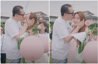 歐陽妮妮求婚現場被歐陽龍「嘴對嘴親」 網看傻眼：太噁了