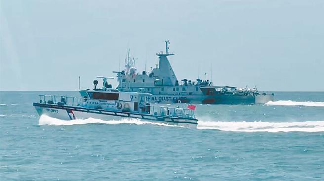 大陆海警船6月25日驶入我方金门限制水域。（本报资料照片）