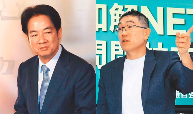 沈政男指出，罷免謝國樑(右)若失敗，將是對賴清德(左)2028連任的不好兆頭。（合成圖／示意圖／資料照）