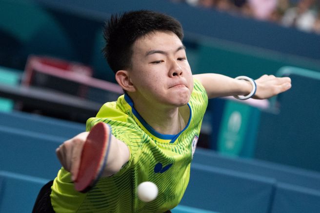 巴黎奥运桌球中华队男子单打好手高承睿，晋级到16强。（资料照／国训中心提供）

