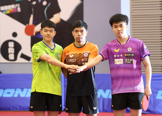 桌球男子團體高承睿／莊智淵／林昀儒。（國訓中心提供／陳筱琳高雄傳真）
