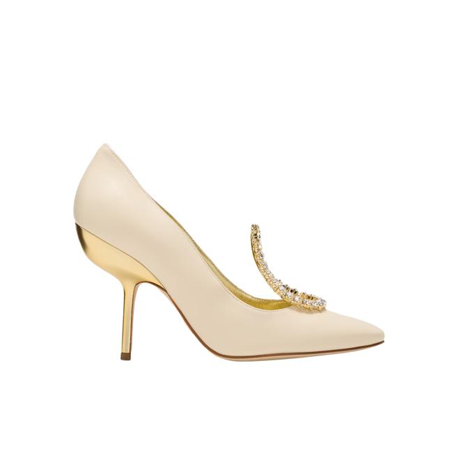 MANOLO BLAHNIK 橢圓鑽飾高跟鞋，5萬9800元。（MANOLO BLAHNIK提供）