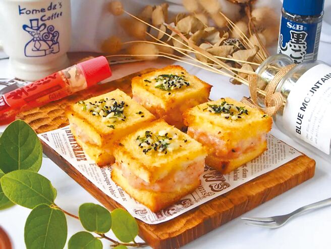 SOGO韓味屋明洞食堂韓國吐司麵包蝦，180元。（SOGO提供）