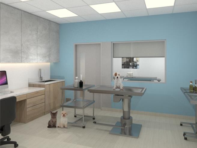 醫療室工程模擬圖。（新北市動保處提供）