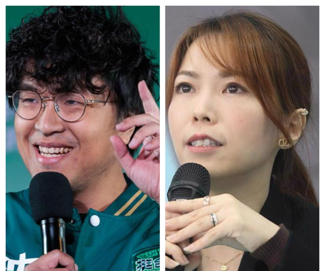 民进党立委沈伯洋(左)日前提及，大陆可从用户看过的A片知道其政治立场，为此与民眾党团主任陈智菡(右)在脸书互杠。（合成图/本报资料照片）