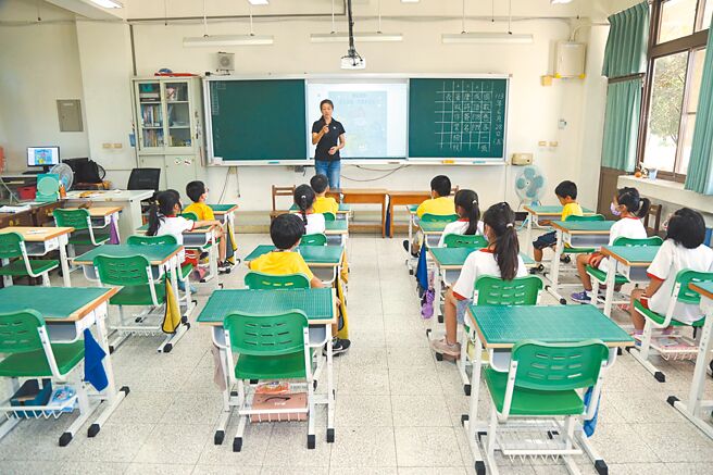 台中市各国中小採用可调式课桌椅的学生仅3成左右，市长卢秀燕宣布推动「陪你长大」计画，将花3年汰换课桌椅。（台中市府提供／林欣仪台中传真）