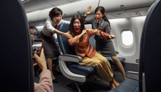 怎麼了？大媽搶座位被「升等」　妹子反遭空姐嗆：妨礙公務