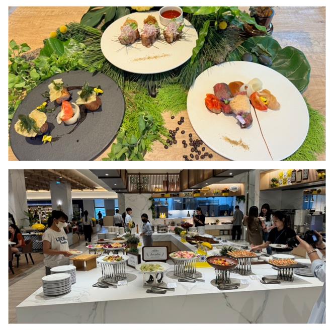 嘉义福容VOCO酒店的美食飨宴。（洪秀瑛摄）