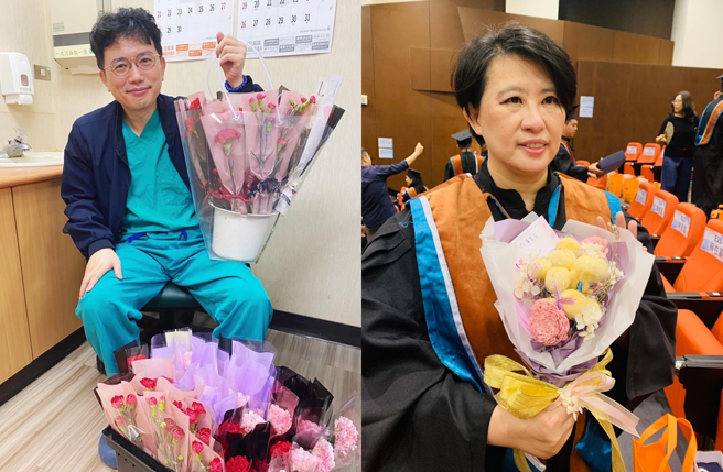 江坤俊和杭州亚运桥牌台湾队选手刘蔺秦结婚超过20年。（图／翻摄自chiang_kun_chun IG；翻摄自江坤俊医师脸书）