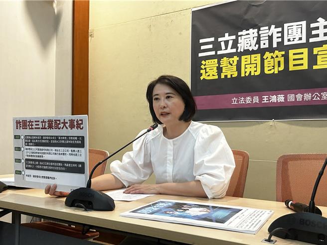 國民黨立委王鴻薇。（陳薏云攝）