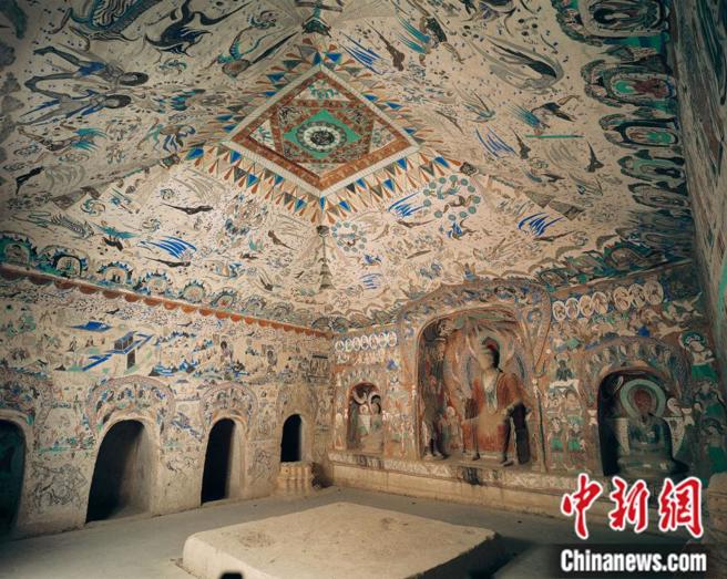 莫高窟第285窟。（受访者供图/中新网）