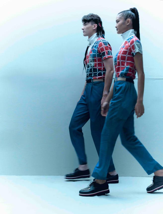 西装内的POLO衫以「锗纤维」机能性布料，在巴黎奥运期间炎热的天气下将有贴肤越穿越凉的效果。（JUST IN XX提供）