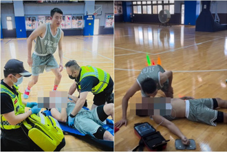 工程師打籃球突倒地昏迷！「神隊友」消防員出手 5分鐘鬼門關拉回