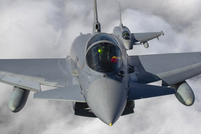 「颱风」（Typhoon）战机的资料照。（美联社）