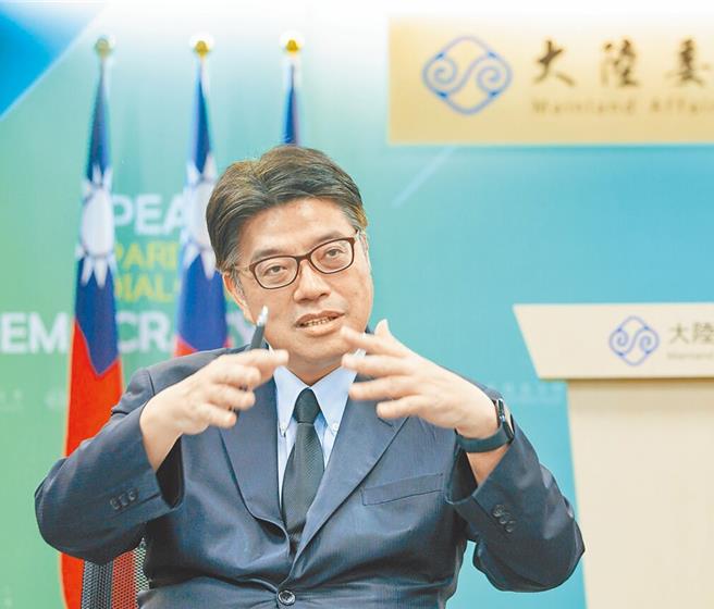 陆委会主委邱垂正，4日召开记者会。（资料照片/郭吉铨摄） 