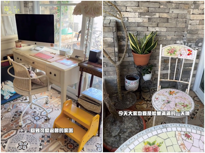 伊能静曝光台北老家的内部一角。（图／伊能静小红书）