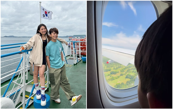 蔡阿嘎一家人出国玩。（蔡阿嘎IG）