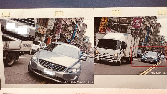 有驾驶因体谅货车司机在下货，岂料，他跨越双黄线绕过去后竟害到自己。（图／翻摄自爆怨公社）