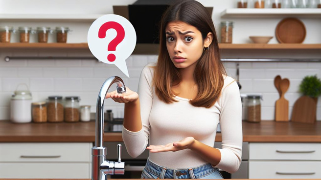 新庄地区很多民眾反映水龙头没水，住要是因为板新水厂供水管破裂。（图：shutterstock／达志／AI生成）