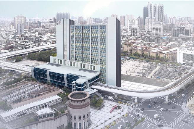 板橋站土地開發願景圖。（新北市捷運局提供）