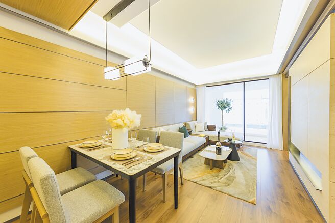 「巿政官邸3」结构上採耐震6级超越法规的设计，让客户住得更安心。（甲山林提供）