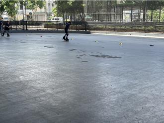 桃园龙潭国3桥下溜冰场破损积水 民代促改善