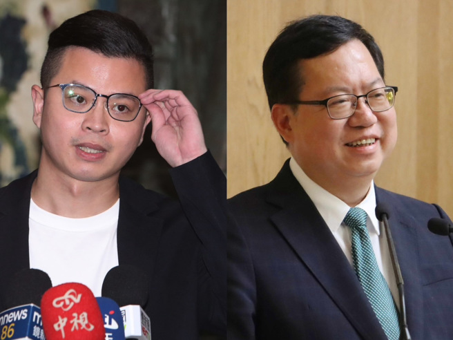 桃園市議員凌濤（左）、前海基會董事長鄭文燦（右）。（合成圖，中時資料照）