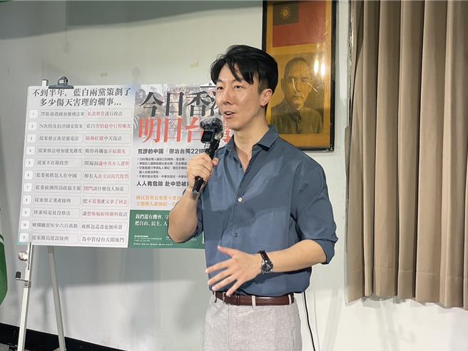民進黨發言人吳崢強調，反貪腐是民進黨核心價值，賴清德總統已表達非常明確，背後也不會有任何政治力介入。（呂筱蟬攝）