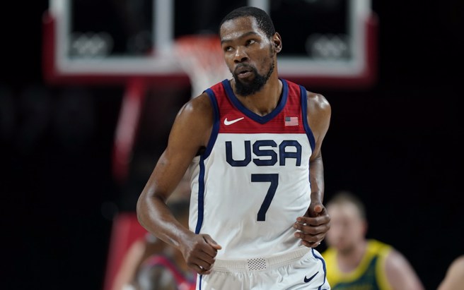 杜兰特暂时因为小腿拉伤缺席美国男篮训练。(美联社资料照)