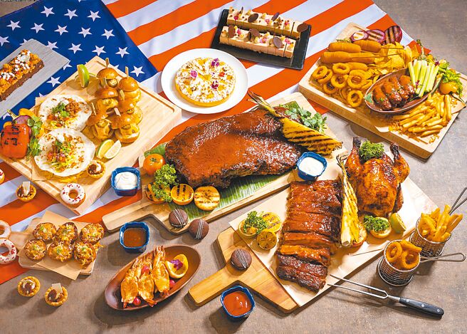 台北遠東香格里拉遠東Cafe以美國國慶為靈感，即日起至8月8日，推出期間限定「美式炭烤嘉年華」美食活動。圖／台北遠東香格里拉提供