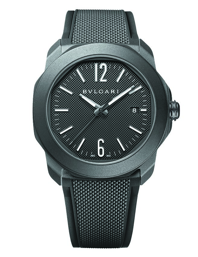 BVLGARI OCTO ROMA AUTOMATIC STEEL DLC自动腕表，价格店洽。（BVLGARI提供）