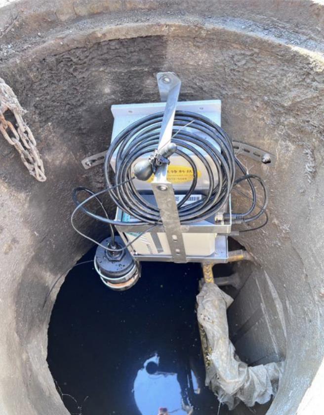 人孔水位计。（宜兰县政府提供／吴佩蓉宜兰传真）