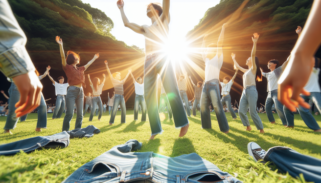 網友抱怨，明明最近天氣炎熱，公司卻要舉辦戶外活動，甚至要求大家都必須穿牛仔長褲，讓他超級崩潰。（示意圖／AI生成）