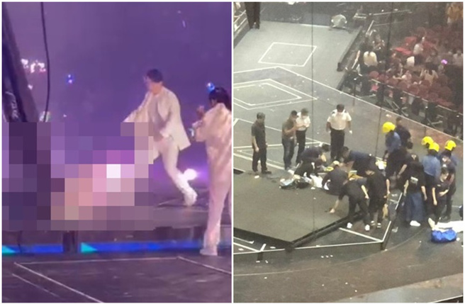 2022年MIRROR演唱会发生大萤幕砸伤意外，当时造成2舞者紧急送医。（图／东网）