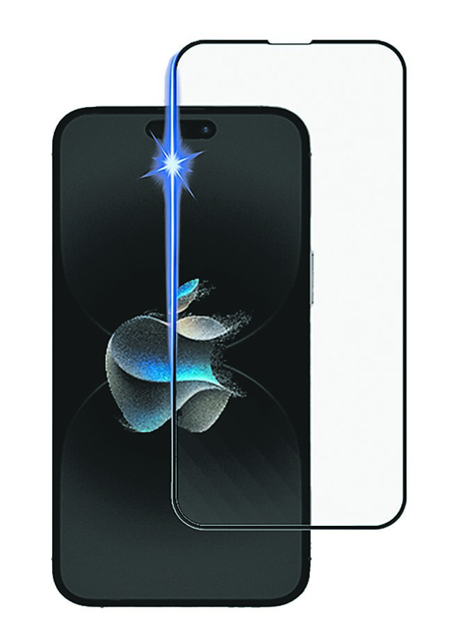 藍光盾2.5D滿版iPhone 15 Pro Max（6.7吋）抗藍光超鋼化9H手機玻璃保護貼，890元。（3CTim哥嚴選商城提供）