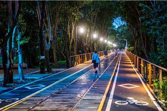 嘉市嘉油鐵馬道闢建15年 斥資6千萬改造路段變亮、變美