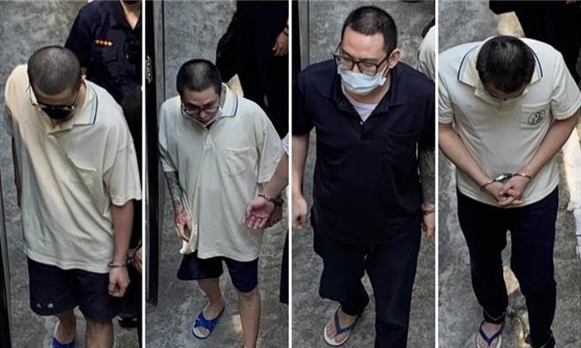 台版柬埔寨案主嫌「藍道」杜承哲（左起）、洪俊杰、薛隆廷、王昱傑均遭判決無期徒刑，褫奪公權終身。（資料照）