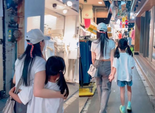 伊能静带着女儿逛五分埔。（图／翻摄自伊能静小红书）