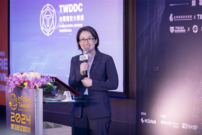 副總統蕭美琴10日出席「2024台灣資安大聯盟啟動儀式」。（總統府）