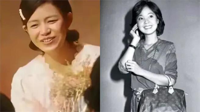 陈妍希(左)剧中造型引发网友吐槽，认为邓丽君的气质很难能被模仿。（图／微博）