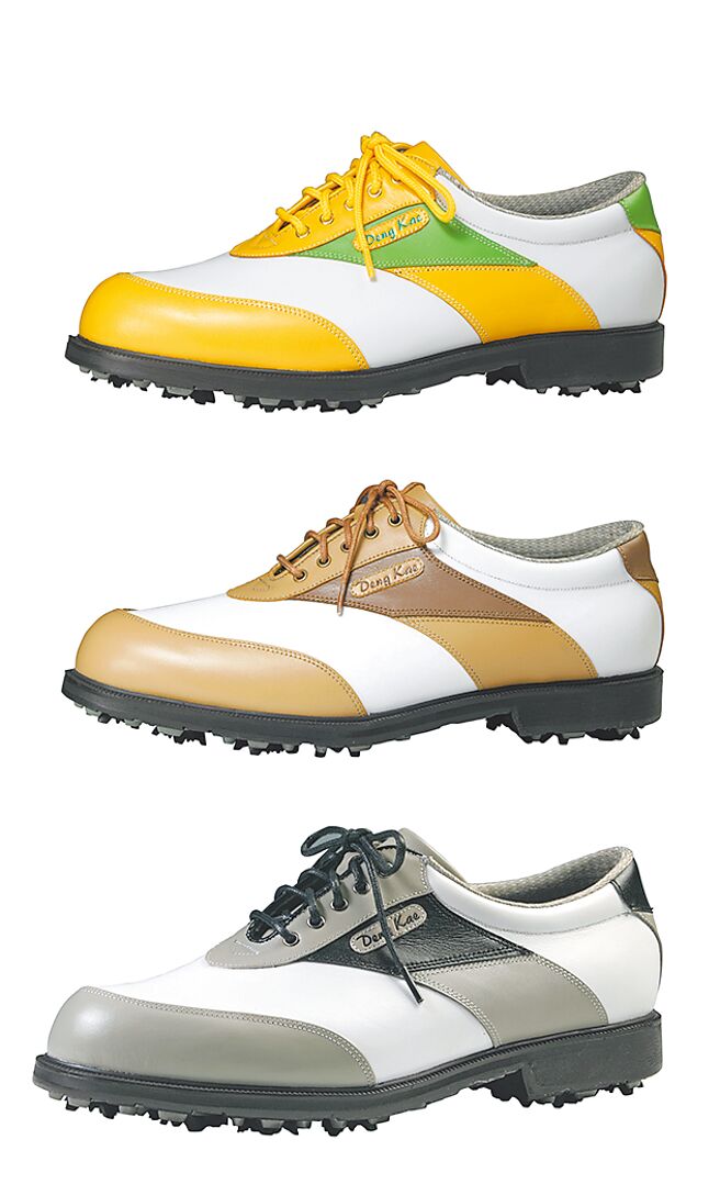 由利实业高尔夫球鞋、健行休閒鞋特卖。图／周荣发