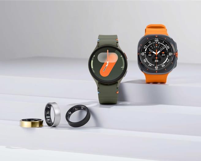 三星推出全新穿戴裝置Galaxy Ring、Galaxy Watch7與Galaxy Watch Ultra。（三星提供）