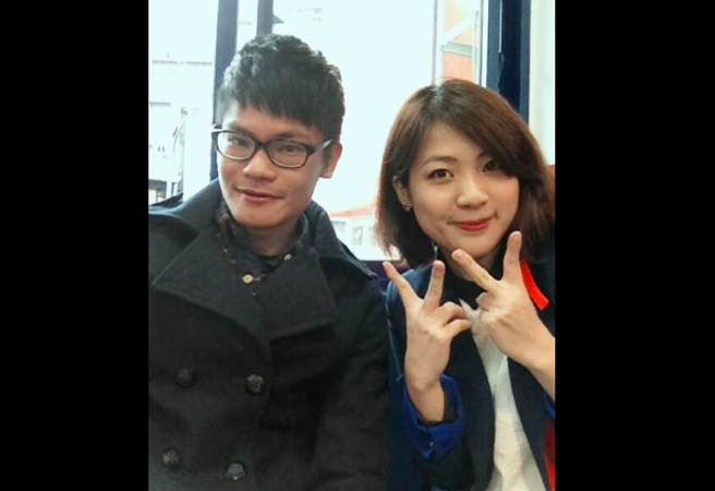 近日有媒体报导，侦办郑文灿涉贪案的检察官陈嘉义（左），是国民党立委徐巧芯的好友（右）。图为两人过去合影。（图 / 取自徐巧芯脸书）